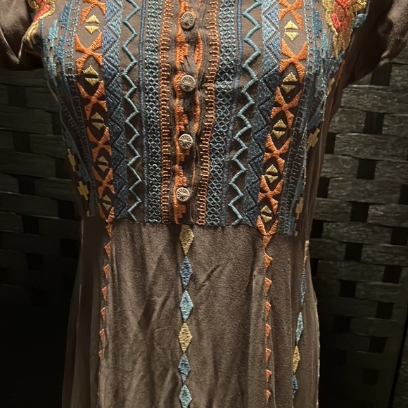 Johnny Was Biya Crozier Dress Embroidered Boho size XS. 44” from waist down. NWT - Picture 8 of 17